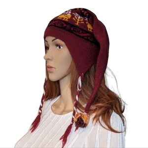 Peruvian Alpaca wool handmade chullo Earflap  Hat